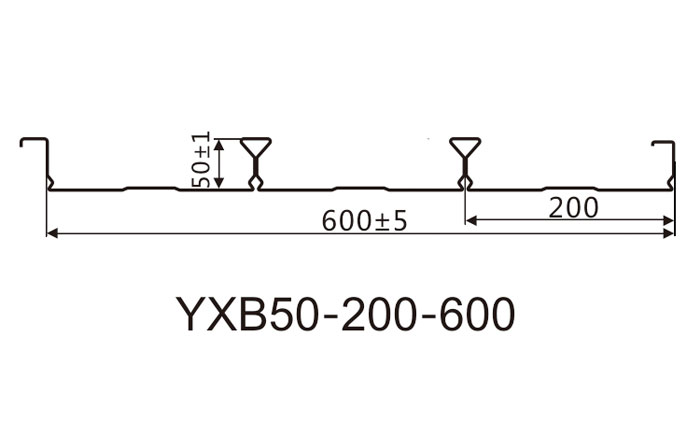 YXB50-200-600闭口楼承板