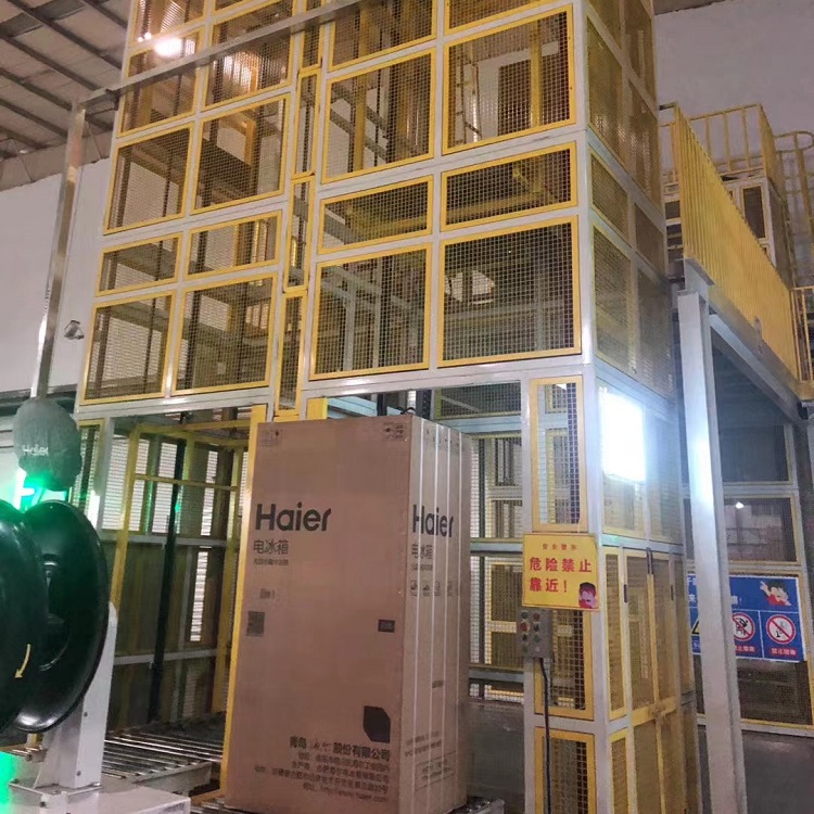 Reciprocating freight elevator