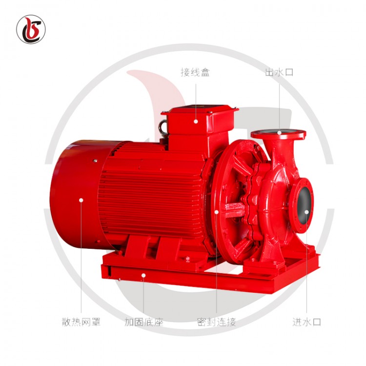 消防加压泵XBD6.0/100G-110KW电动机消火栓泵