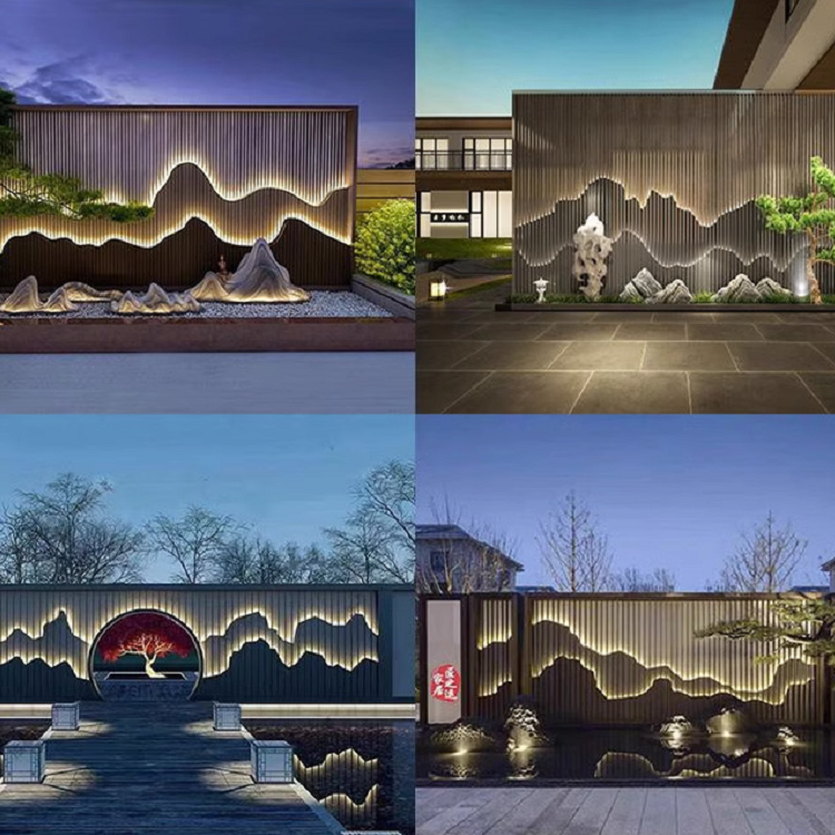 Metal Waterfall Screen Partition