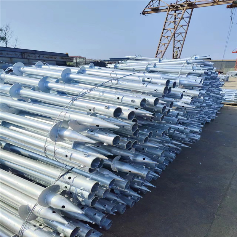 热镀锌光伏地桩 大棚螺旋地锚 规格齐全支持定制质量优良