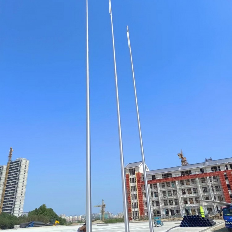 宜春建筑工地三節式手拉旗桿宜春當地旗桿廠家錐形旗桿