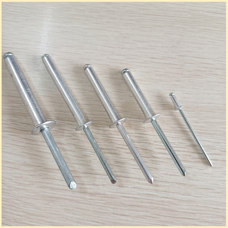 Aluminum alloy materials for making open aluminum rivet nuts; aluminum-iron open section mandrel rivet bolts
