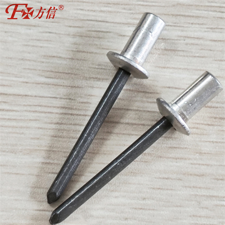 Closed-end aluminum-iron round head rivet, airtight waterproof aluminum pull rivet, ASF