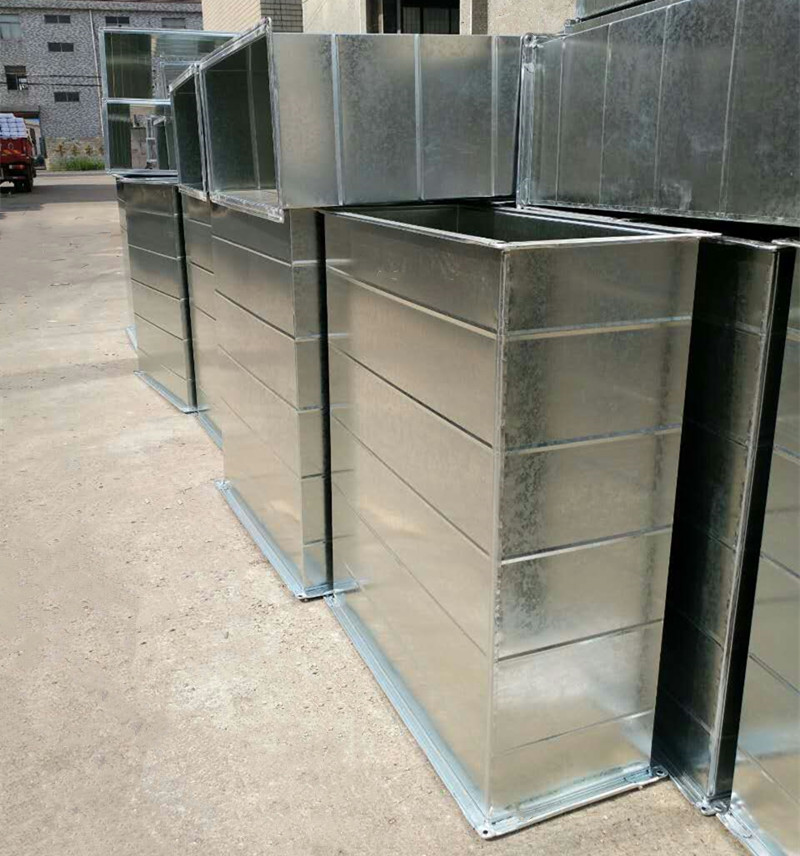 镀锌白铁皮共板风管不锈钢矩形环保通风排烟管道角铁法兰风管