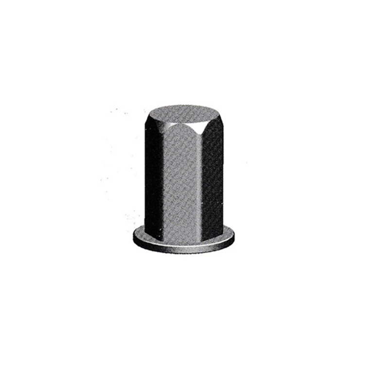 Flat head full hexagon blind bolt nut