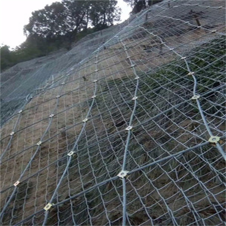山体滑坡柔性sns边坡防护网 防落石易铺展钢丝绳网