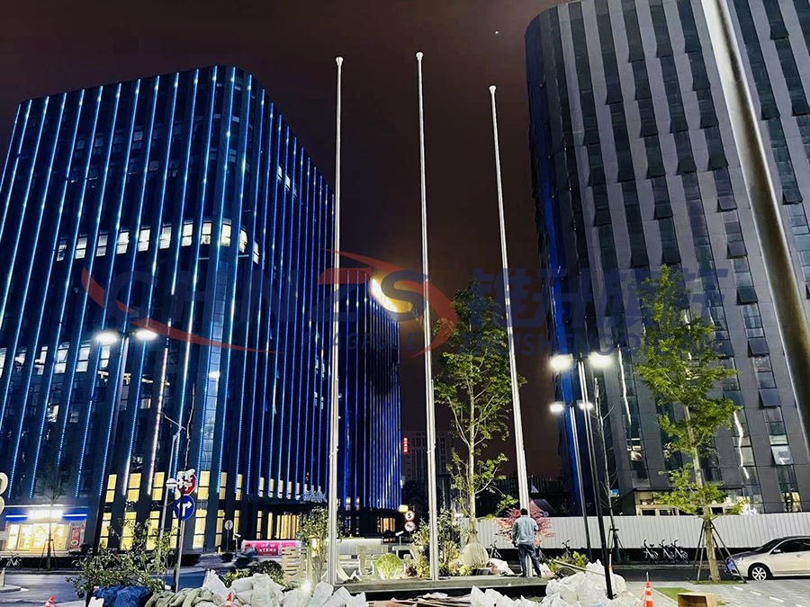 Shanghai Songjiang Caohejing Development Zone flagpole