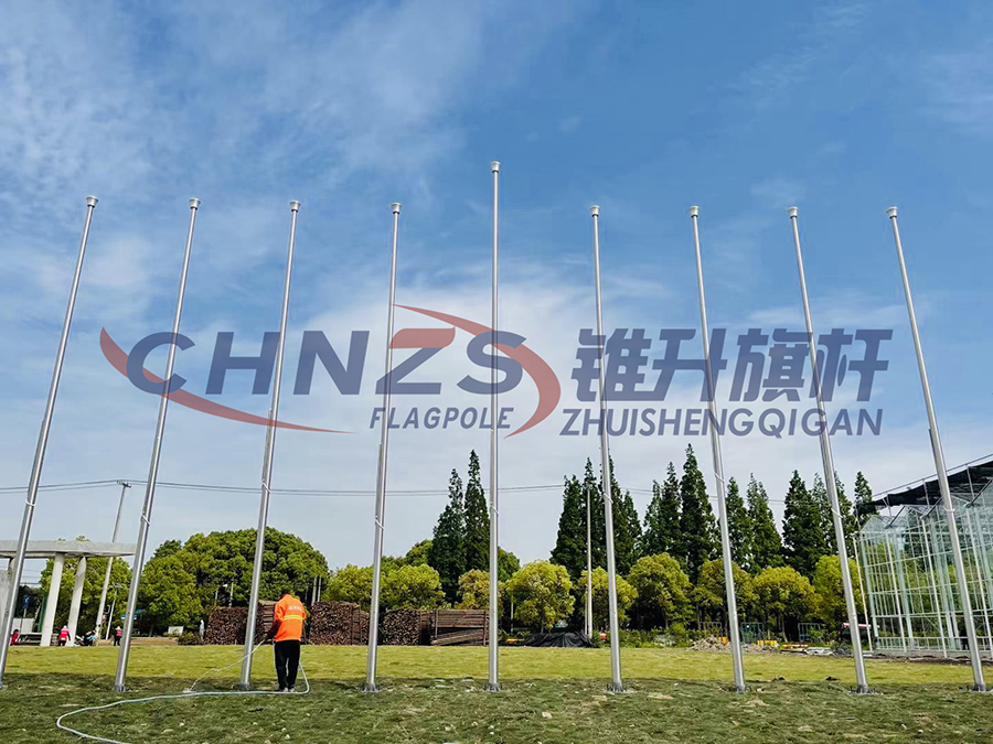Shanghai Chongming District Miaozhen Community Flagpole