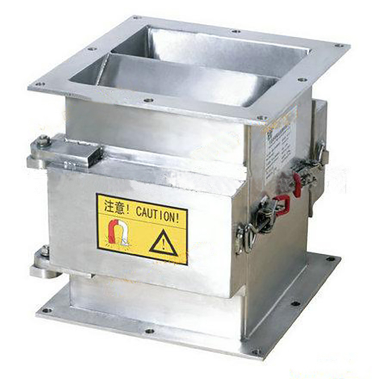 Magnetic plate iron separator for pipeline