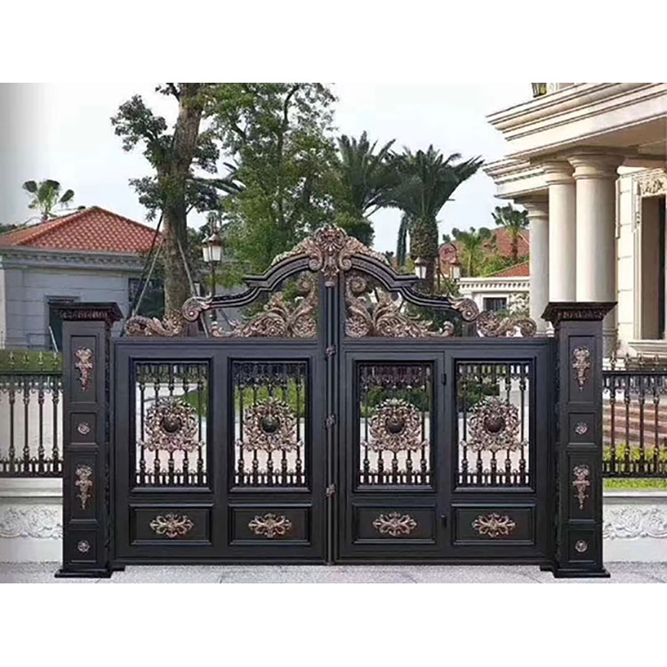 Artistic Aluminum Gates for Mansion Residential Communities, Entrance Aluminum Alloy Courtyard Doors