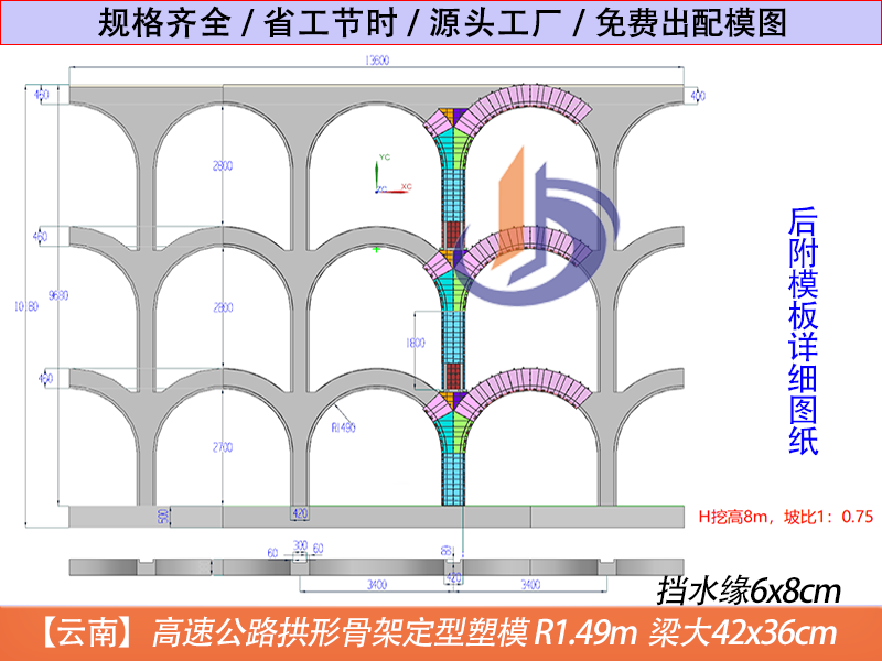 37-3 云南拱形护坡模板 绿色环保安全可靠 打造建筑的样板