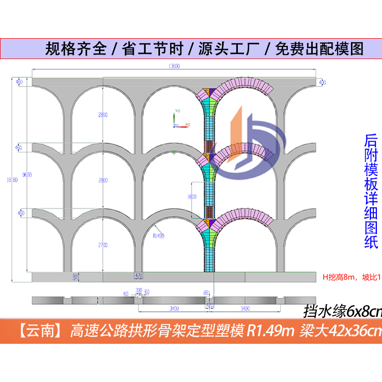 37-3 云南拱形护坡模板 绿色环保安全可靠 打造建筑的样板