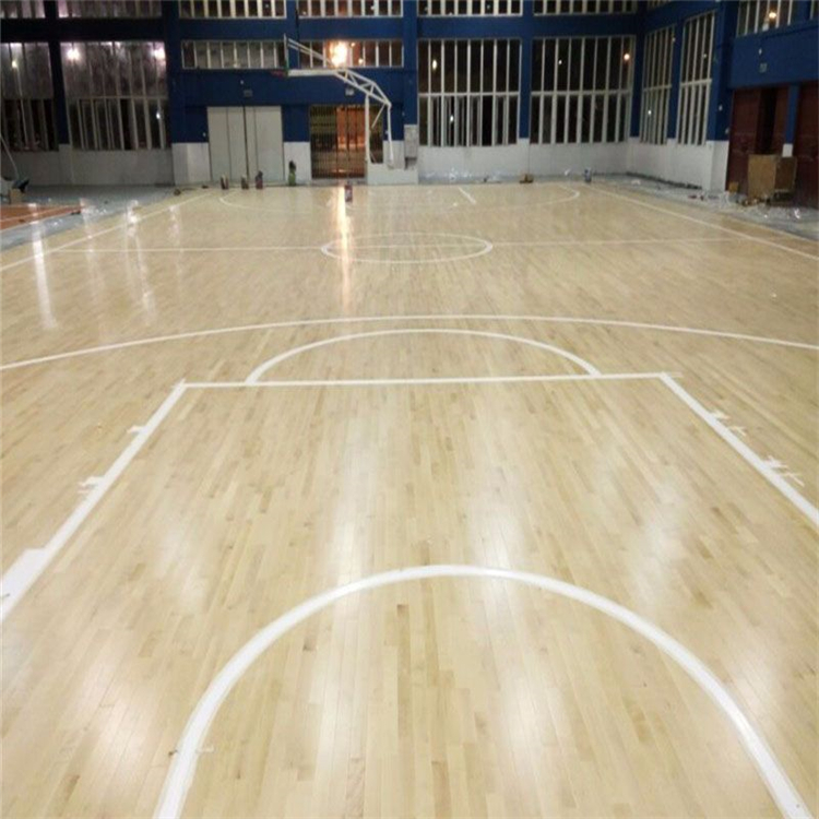 羽毛球馆运动木地板 上门施工 悬浮式安装 室内体育地板