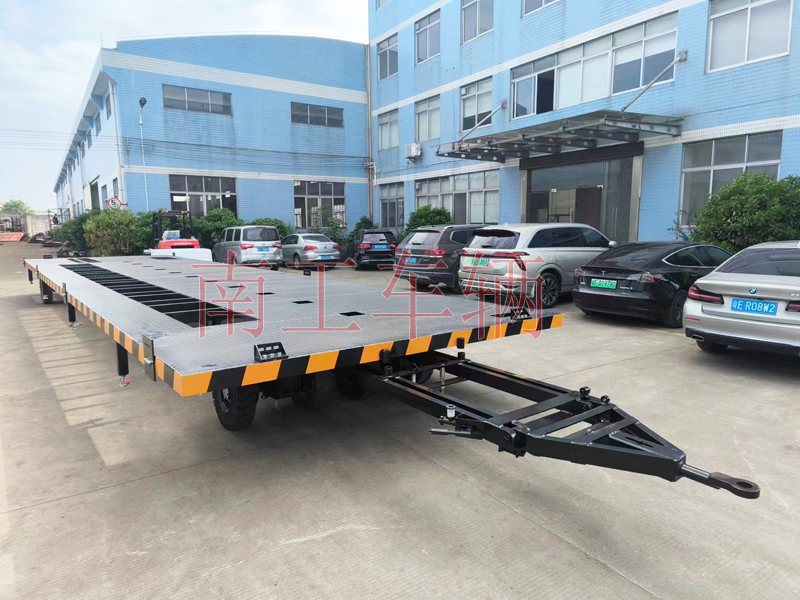 22吨预制移动方舱底盘 重型工业平板拖车