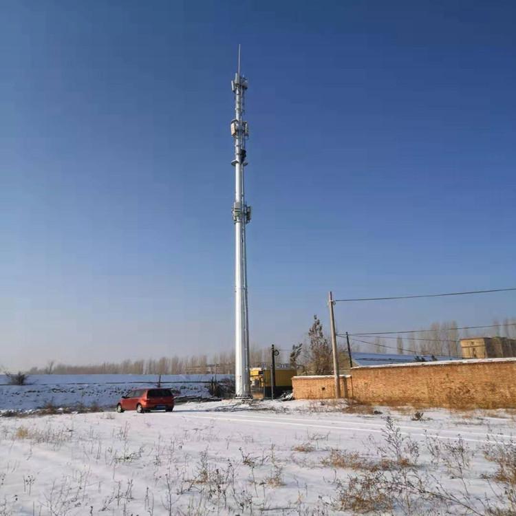 联通移动通信单管塔单管通讯塔信号增高架钢结构铁塔