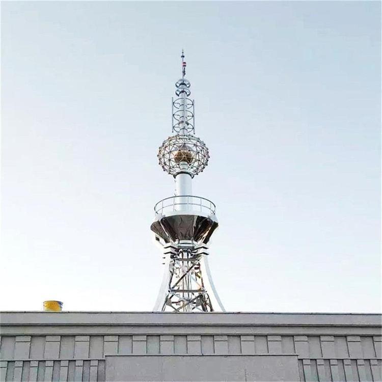 楼顶装饰塔工艺塔生产角钢圆钢不锈钢景观塔