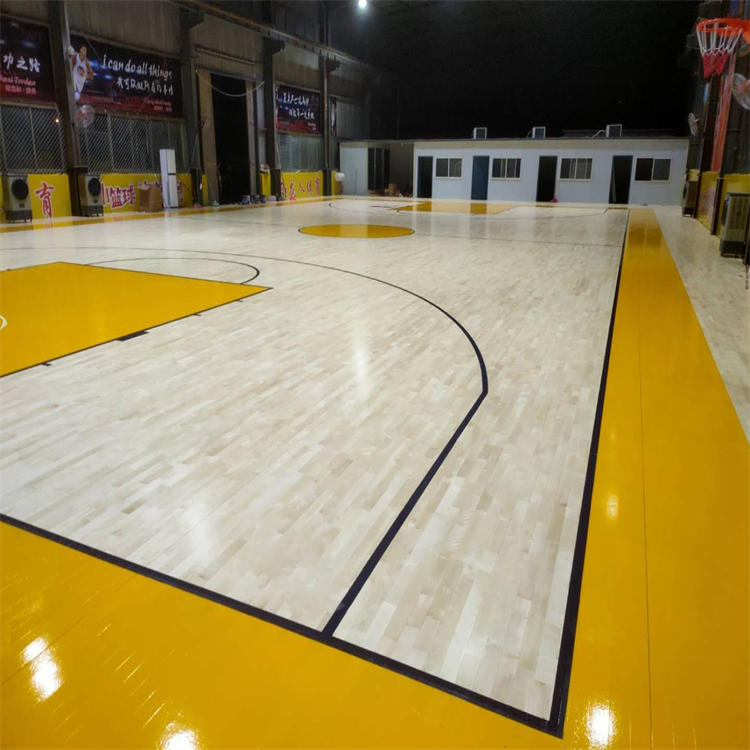 羽毛球场运动木地板加工定制减震反弹体育运动地板