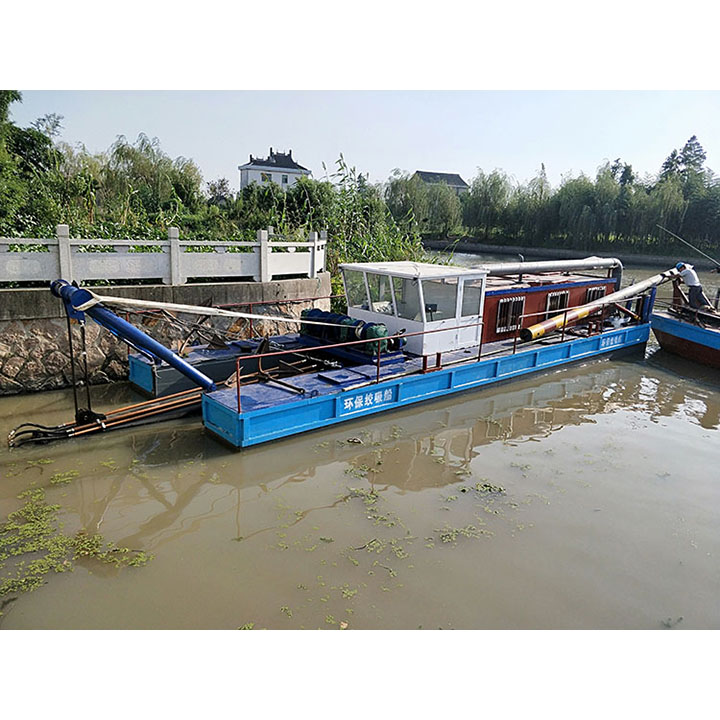 Small dredge ship