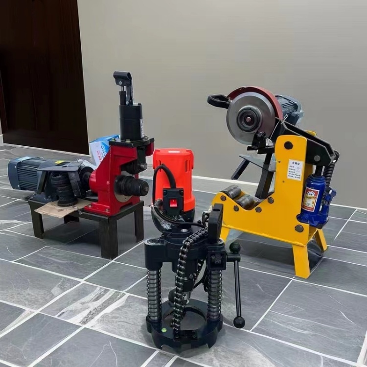 219mm电动液压沟槽机 小型台式压槽机 消防管道滚槽机