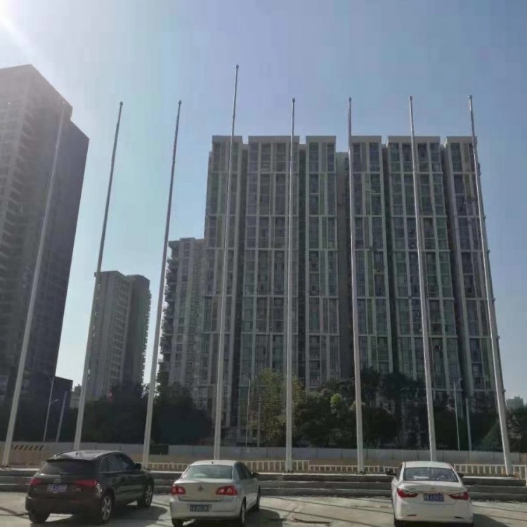 临汾学校旗杆锥形一体旗杆山西不锈钢电动伸缩门山西岗亭