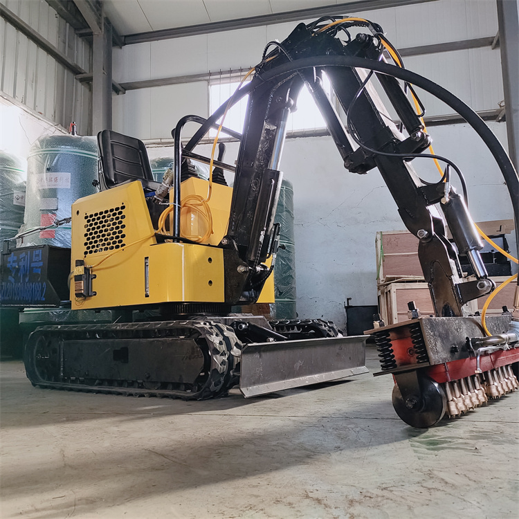 隧道二衬矮边墙剔凿拉毛机 全液压小挖机凿毛机 气动锤