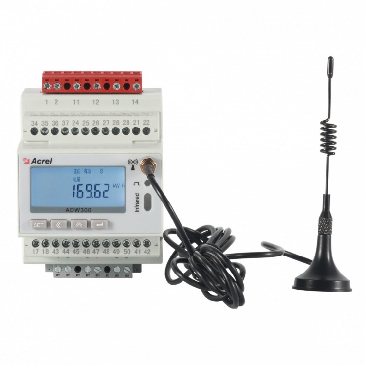 安科瑞二次测电能表ADW300-HJ-D16-4G无线传输