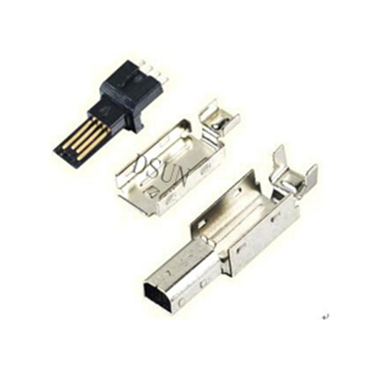 MINI USB 4P_M B TYPE 三件式USB插座