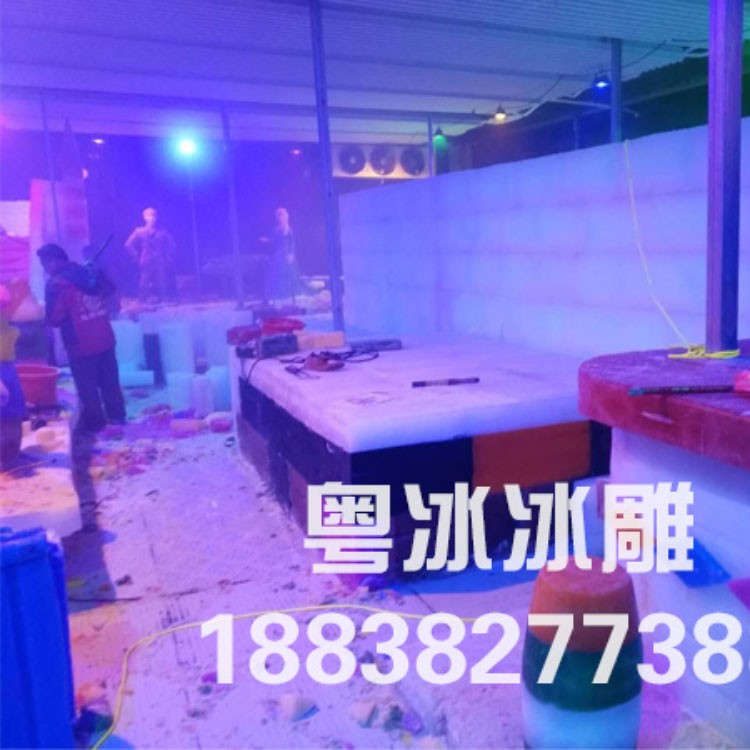 冰雕展制作现场