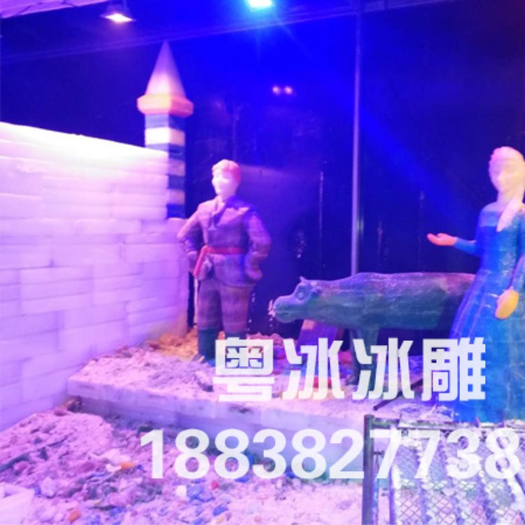冰雕展制作现场