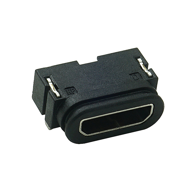 MICRO USB 90度防水 配防水圈USB插座