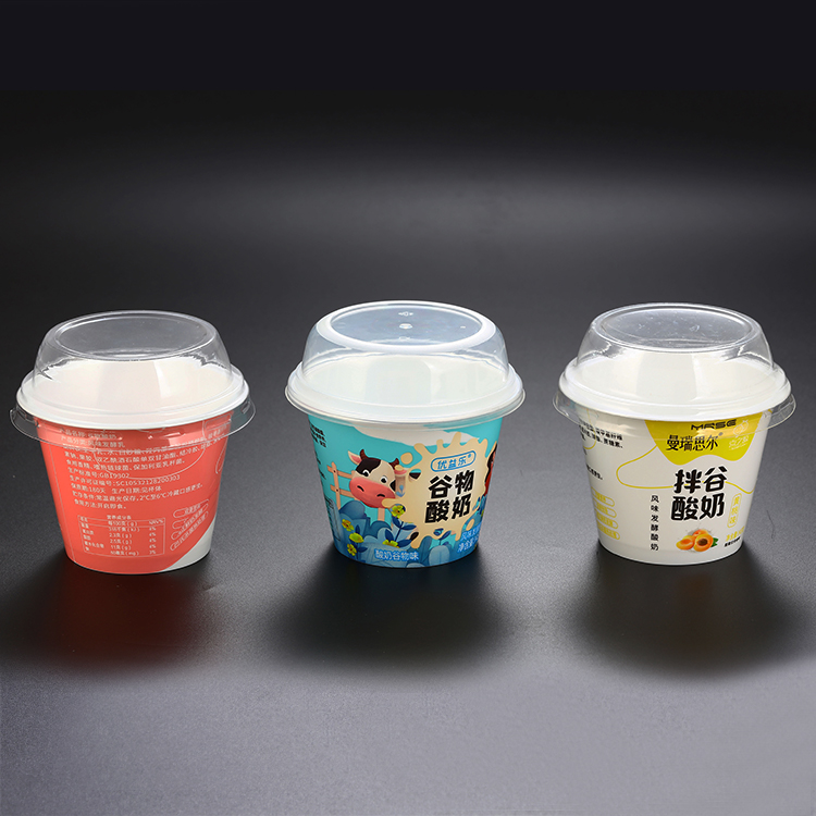 一次性加厚PP塑料杯酸奶冰淇淋杯布丁杯带盖子