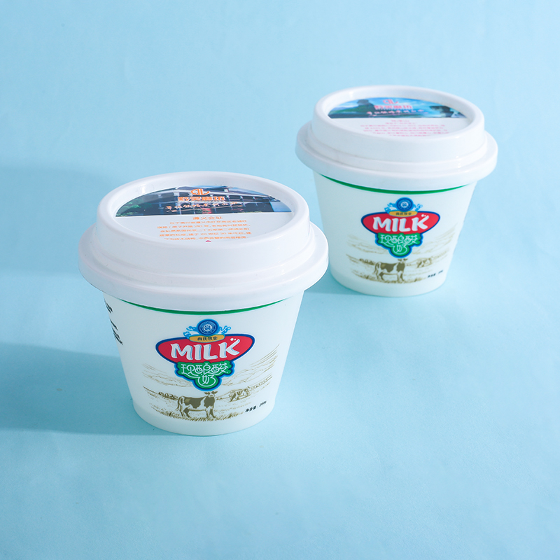 定制200g小包装酸奶带盖杯子 冰激凌饼干塑料杯