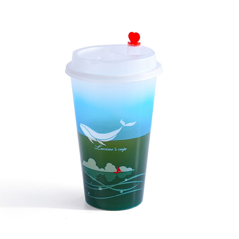 一次性饮料包装塑料杯子带盖 果汁奶茶饮品杯