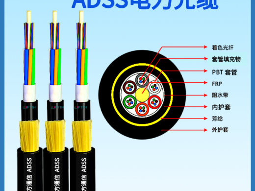 24芯FADSS非金属全介质自承式光缆 A3非金属防鼠光缆 架空光缆