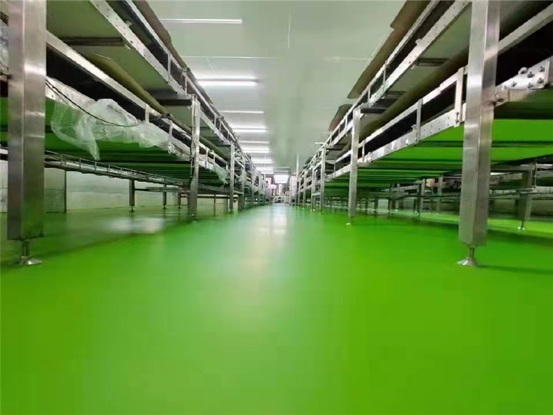 Polyurethane mortar roll-coated floor paint