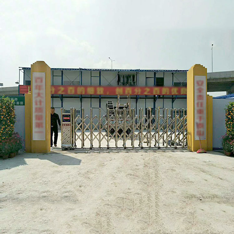 常平镇路段项目部伸缩门案例