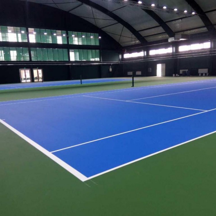 建设网球场用塑胶材料 修建硅pu球场铺设 运动地板包工包料