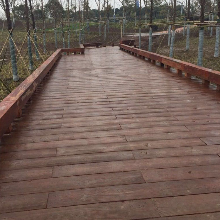 Concrete wood-look paving slabs