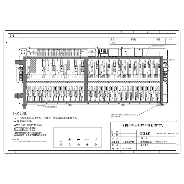 注塑部一楼废气收集