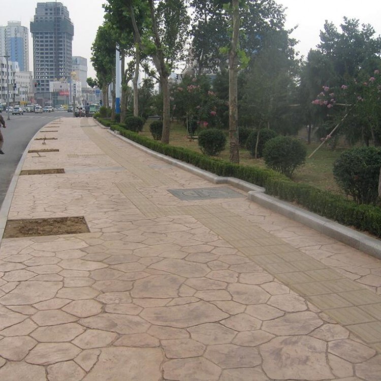 南京压花地坪公园小区路面施工