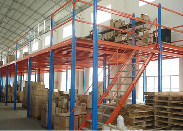 仓库阁楼式货架 组合式二层钢平台