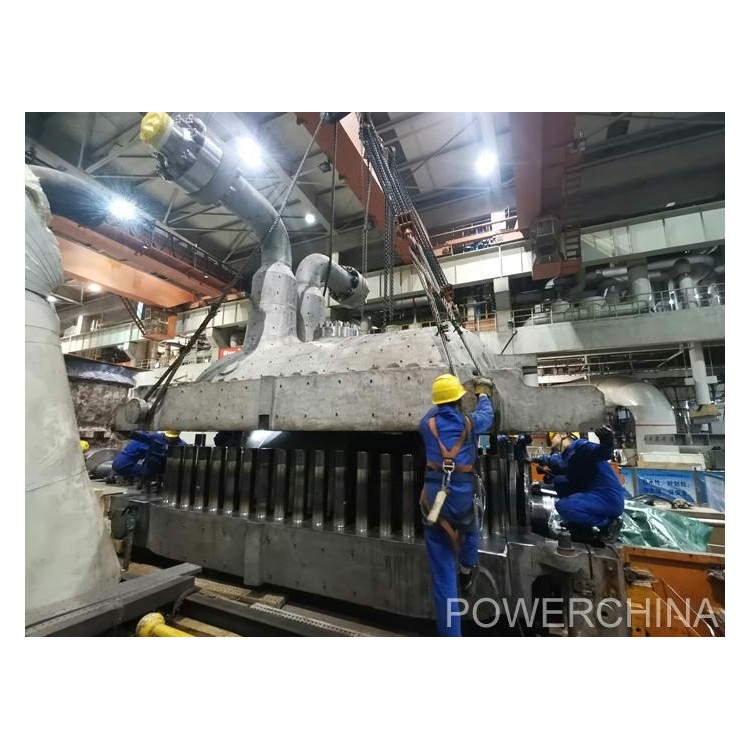 浙能阿克苏纺织工业城热电厂新建工程1号汽机扣缸圆满成功