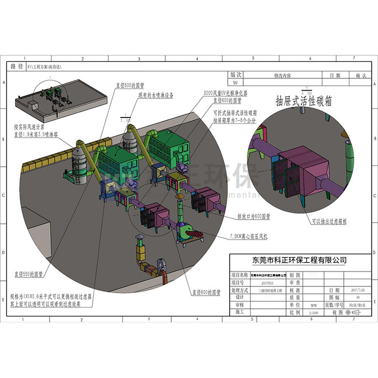 喷油废气收集处理设计图纸
