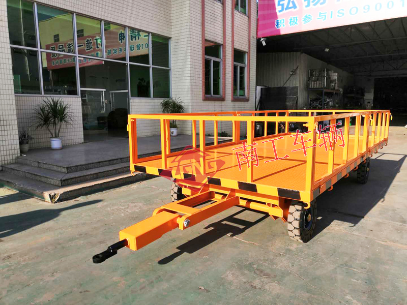5吨护栏型平板拖车工业全挂车