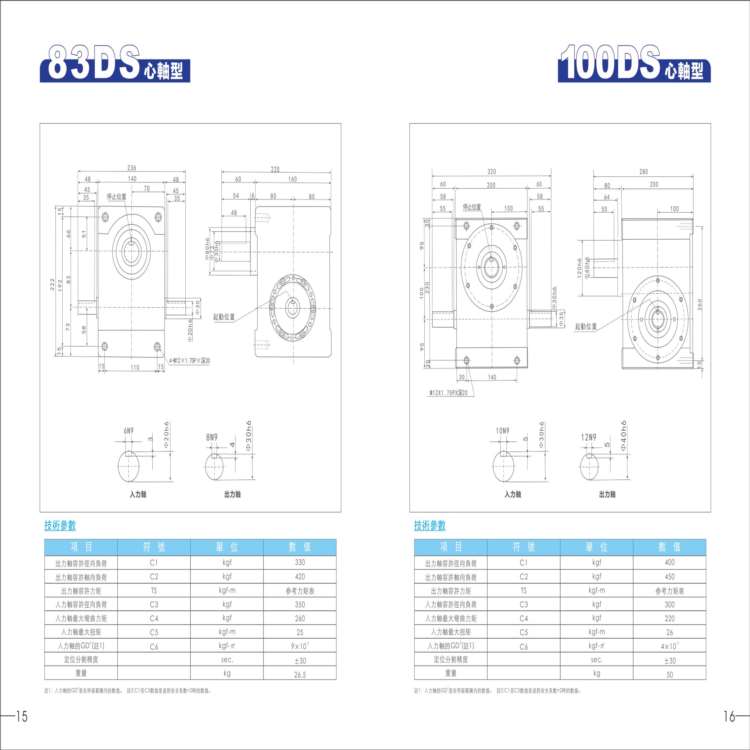 83DS, 100DS shaft type