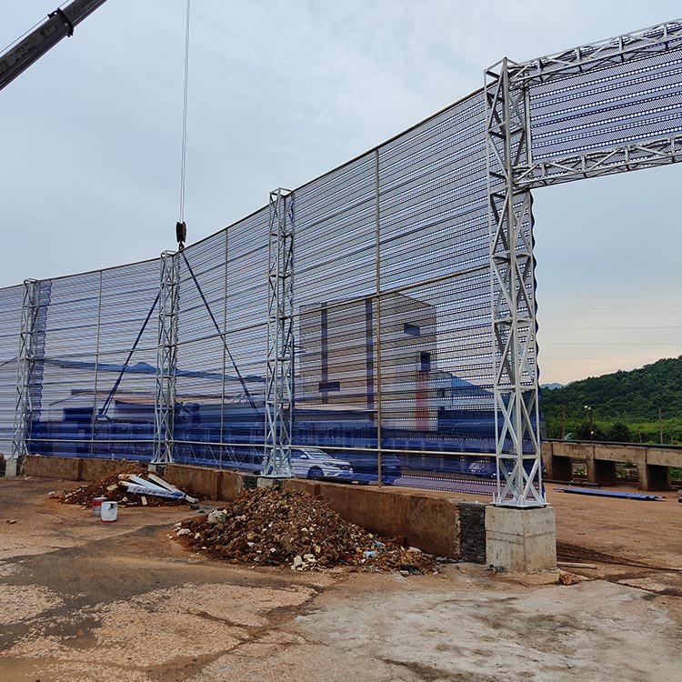 Coal yard windbreak and dust suppression net