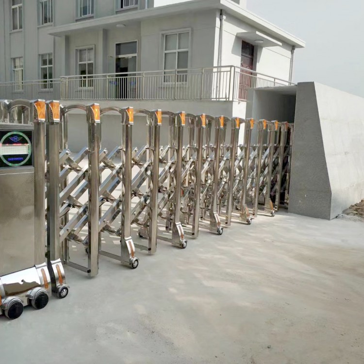工厂厂区不锈钢电动伸缩门