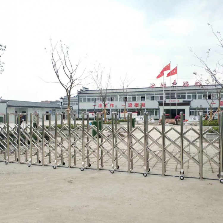 项目办公区不锈钢电动伸缩门