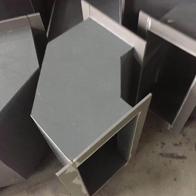 PP Rectangular Flange Elbow in Grey PP, Full Range of Specifications